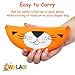 Animal Friends Silicone Baby Bib, Set of 2 :: Waterproof Silicone Bib with Pocket to Catch Food & Drool :: Easy Care, Washable, Dishwasher Safe :: Unisex with Tiger & Giraffe Prints by Walabi