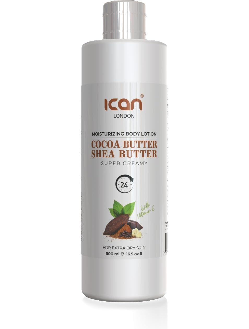 ican London Natural Cocoa Butter & Shea Butter Body Lotion 500ml