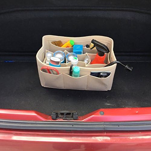 Felt Fabric Purse Handbag Organizer, Bag in Bag, used in Car, Bathroom, Shopping