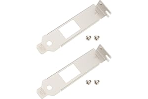 Briny River 2Pcs Half Height PCI Bracket Computer Case Bracket with Srews 8cm Compatible with Intel X540-T1 X550-T1 X520-T1