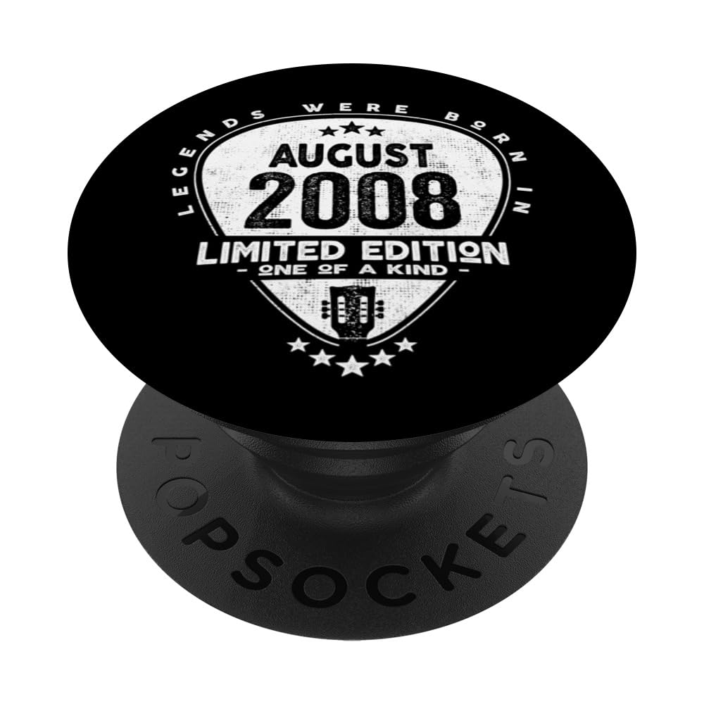 Legends Were Born In August 2008 - Guitar PopSockets Swappable PopGrip