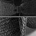 Womens Summer Foldable Wide Brim Sun Visor, Roll Up Beach Straw Hat with Cute Bowtie