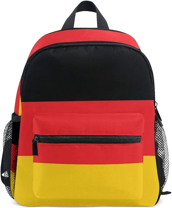 Upgraded Backpack for School Teenagers German Flag Pattern