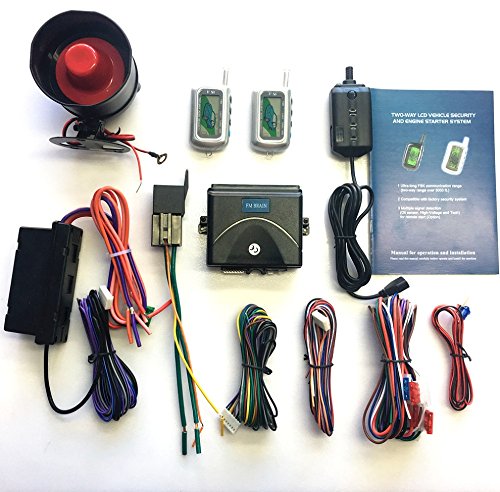 CarBest Vehicle Security Paging Car Alarm 2 Way LCD Sensor Remote Engine Start System Kit Automatic | Car Burglar Alarm System CB999