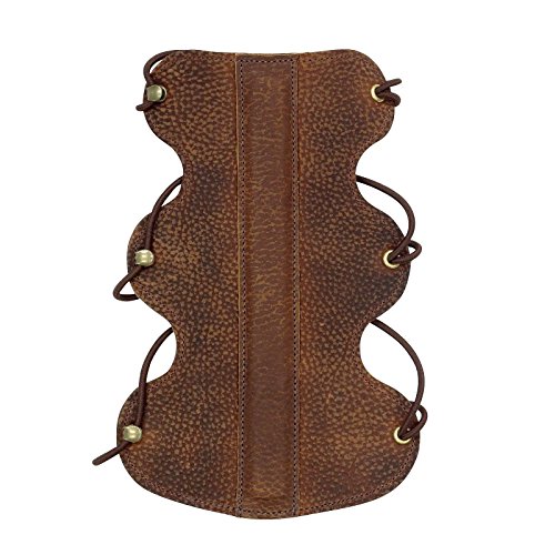 Serious Archery Vintage Stiff Back Armguard Brown Leather - Thumbnail 2