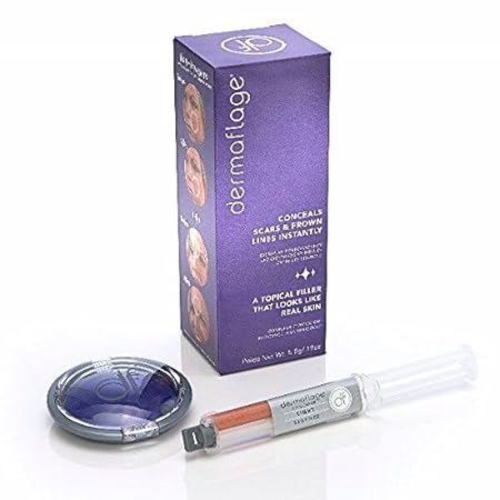 Dermaflage Scar Filler, Acne Scar Filler, Scar Concealer Makeup, 1 mo supply Tan Color: Tan