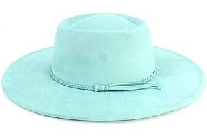 LIDHAY Wide Brim Fedora Hat for Men Women Big Rancher Felt Hat Pork Pie Jazz Hat