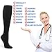 5 Pairs Compression Socks for Men Women 20-30 mmHg for Running Nurses Flight Pregnancy (Black(5 Pairs), Small/Medium)