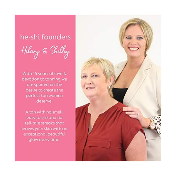 He-Shi Rapid 1 Hour Liquid Tan & Tanning Mitt Bundle Kit - 1 Hour Express Fake Tan Lotion, Medium to Dark (100ml…