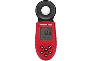 HYUDUO Illuminance Meter, Handheld Portable Lux Meter, Digital Display Illuminometer with Lens Cover for Illumination Measuring