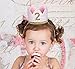 E&L Baby Girl 2nd Birthday Decoration- Golden & Pink Crown Birthday Headband