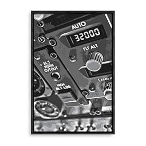 Framed Canvas Wall Art Aviation Machinery Canvas Prints Home Artwork Decoration for Living Room,Bedroom - 24x36 inches