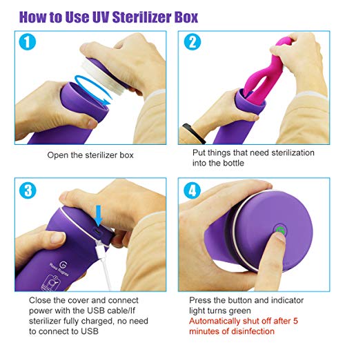 Portable UV Sanitizer Foldable UV Sterilizer Bottle Rechargeable Ultraviolet Light Disinfection Box for Toothbrush Makeup Brushes MP3 MP4 Earphones - Thumbnail 5
