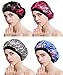 FIBO STEEL 4 Pcs Soft Satin Hair Bonnet for Women Girls Silk Sleeping Salon Cap Bonnet Set