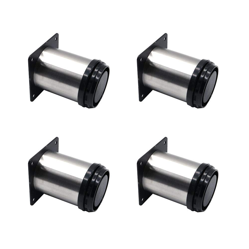 Set of 4 NUZAMAS Adjustable Furniture Legs, 60x80mm Stainless Steel Made, Cabinet Coffee Table TV Stand Legs, Furniture Sofa Support Foot, Bathroom Cabinet Support Legs