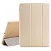 BESDATA Ultra Thin Magnetic Smart Cover [Wake/Sleep Function] & Translucent Back Case for Apple 1st Gen Generation iPad Mini + Screen Protector + Cleaning Cloth + Stylus (Gold)