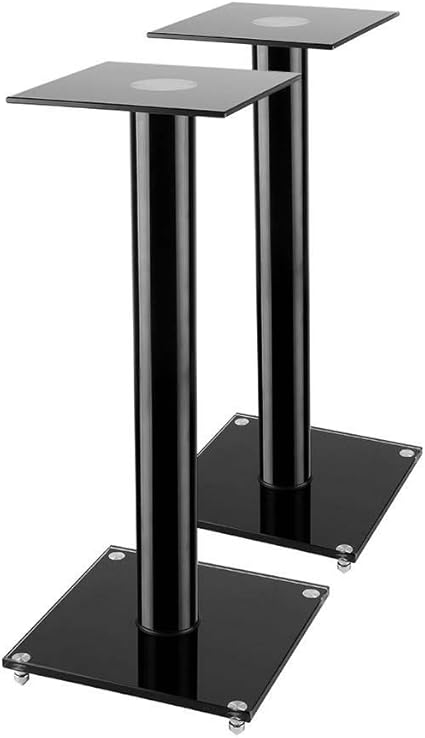 monoprice glass floor speaker stands