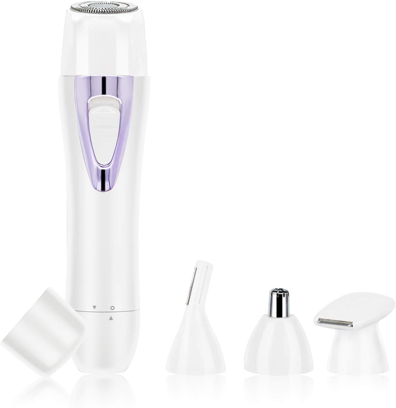 Facial Hair Removal for Women, NEOLIFE 4 in 1 Eyebrow/Nose Hair/Bikini Trimmer, Wet/Dry Face Shavers, Electric Shaver for Women for Leg/Bikini Area/Armpit, USB Rechargeable