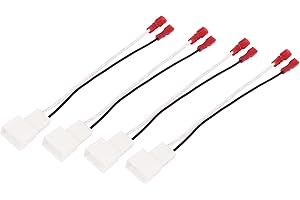 ACROPIX Speaker Wire Car Harness Adapter Connector Fit for Toyota Camry Plastic - Pack of 4 White