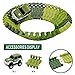 HOMOFY Dinosaurs Toys Race Car Tracks with 96 Pieces Flexible Tracks Set 2 Dinosaurs and Military Vehicles 4 Trees&2 Slopes for Kids Toddlers Toys 1 2 3 4 Years Old Boys&Girls