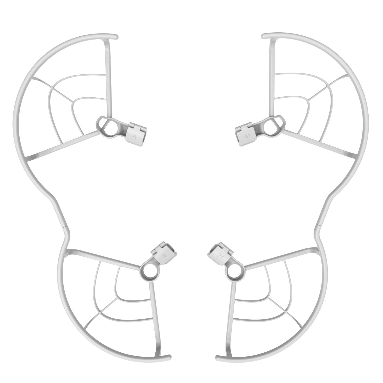 Hensych 4pcs Mini 3 Integrated Propeller Guard Protector Shielding Rings Quick Release Anti-Collision Props Protector Safe Ring Paddle Blade Protector Cage Circle for Mini 3 Drone
