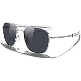 MERRY'S Classic Square Aviator Military Polarized Sunglasses for Men or Women S8636