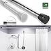 casa pura Tension Shower Rod | Classic Polished Chrome Adjustable Shower Curtain Rod | Chrome - 28 to 48 Inch