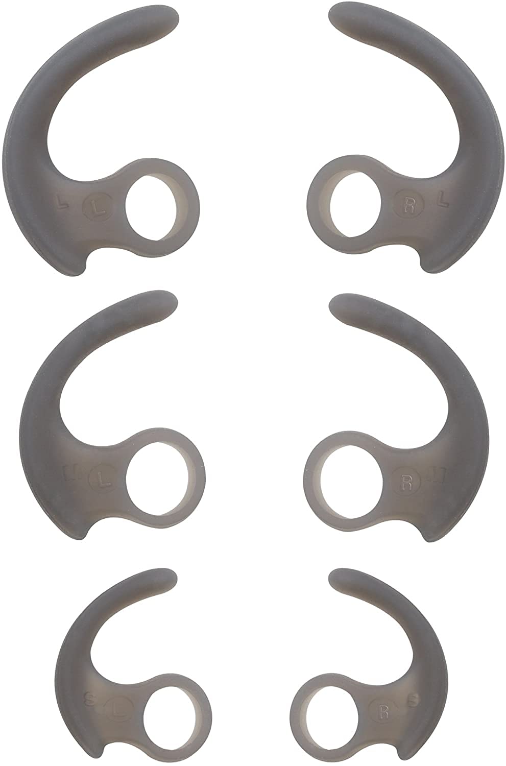 Black Stork 3 Pair S/M/L ear Hook In-ear Earbuds compatible with Sony MDR-XB50BS SP600n SP700n