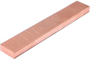 VERNUOS 3/8" x 1" C110 Copper Flat BAR 6" Long Solid .4" Plate Mill