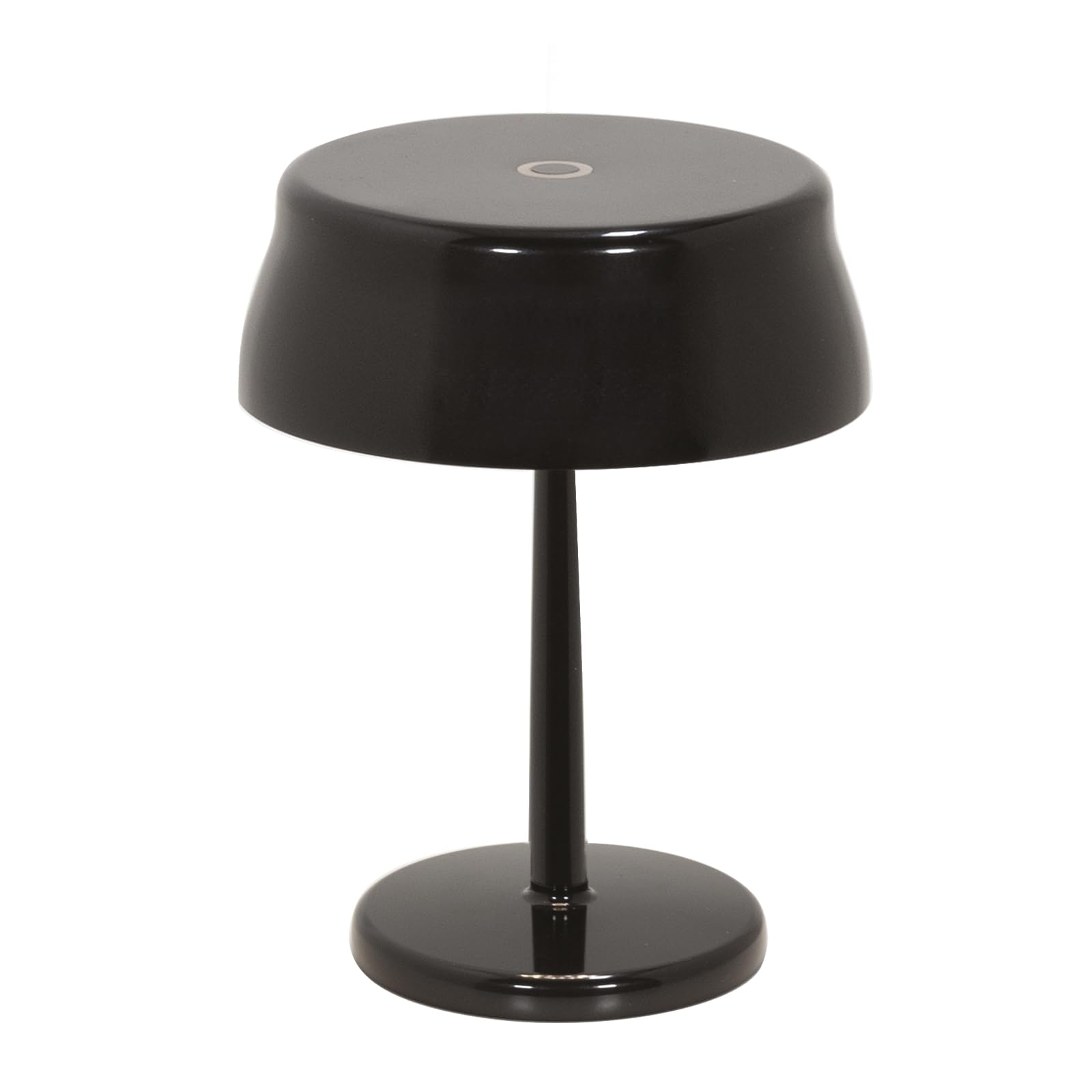 Zafferano, Sister Light Wi-Fi Mini Lamp, Cordless Rechargeable Table Lamp with Remote Control, for Indoor and Outdoor Use, Dimmer, 2200-4000 K, Height 17 cm, Pearly Black Colour