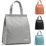 Lunch Bag For Men & Women, CCidea Simple Waterproof Insulated Large Adult Lunch Tote Bag (Grey)