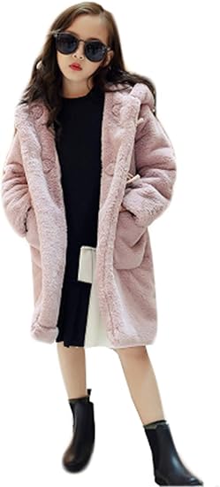 Amazon グードコ ダッフルコート 女の子 裏起毛コート 防寒コート 裏起毛 アウター ジュニア ファーコート付き コート ジャケット 入学式 秋冬 3色 クリスマス ピンク100cm コート ジャケット 通販