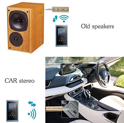 YETOR AUX Bluetooth Receiver,Mini Bluetooth Adapter for Car/Home Stereo Sound System, Car(Aux in) with 3.5mm Connector,Supports TF Card&Hands-Free Calling(bt002) - Thumbnail 3