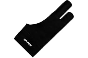 XP-PEN XPPen Artist Drawing Glove 2-Fingers Glove for Graphics Drawing Tablet Suitable for Right Hand and Left Hand (Size M) Black