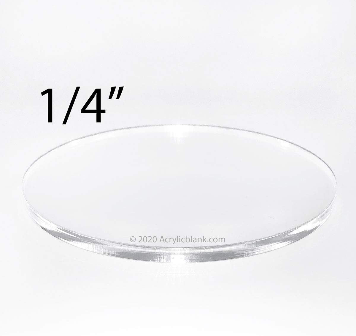 3 Diameter Transparent Clear Acrylic Disc 1/4 Thick tillescenter Raw