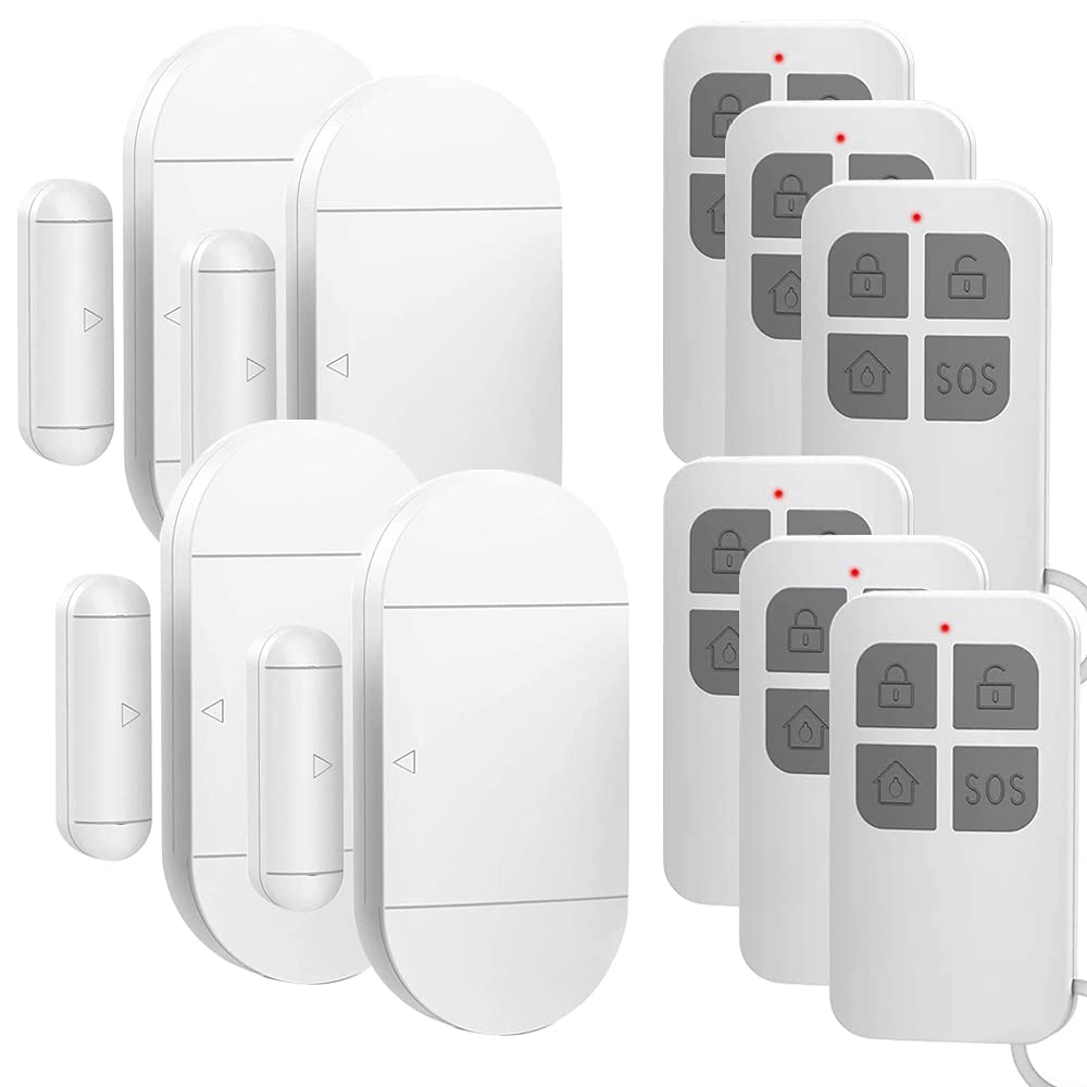 Door Alarm, Chatthen Home Security Door Sensor Loud 130 dB Alarm Sensor, Magnetic Burglar Door and Window Alarm with 3 Mode Alarm for Kids Safety Home Shop Security, Office Protection(4 Pack)