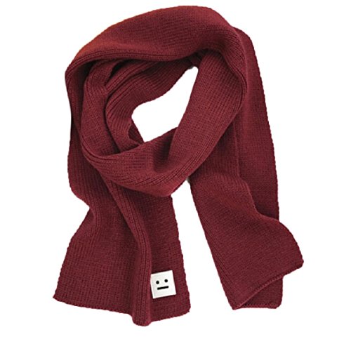 Yihaojia Fashion Smile Children Knitted Scarf Winter Keep Warm Girls Boys Scarves (Wine)