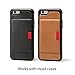 Distil Union Wally Stick-On Premium Leather Cell Phone Slim Wallet, Credit Card Holder for iPhone 6/6s (Ninja Black)