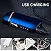 Warrior Tech Sleek USB Rechargeable Flameless Upgraded Dual Arc Plasma Lighter (Blue)