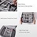 Electronics Organizer Waterproof Carrying Case - Universal Travel Digital Accessories Storage Bag for Portable Charger, Cables, Earphone, Ipad Mini, iPhone, Cord, Customize Inside with Dividers