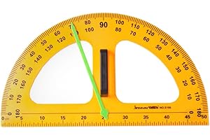 DIYEAH Magnetic Dry Erase Protractor Half Circle Protractor Ruler with Swing Arm Geometry Measurement Drafting Tool for Whiteboards Chalkboards