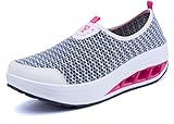 DADAWEN Women's Slip-On Platform Sport Fitness Toning Shoe