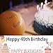 FUSTMW Happy Birthday Keychain Gift 15th 16th 18th 21st 30th 40th Charms Key Ring Best Friends Family Jewelry (40th birthday keychain)