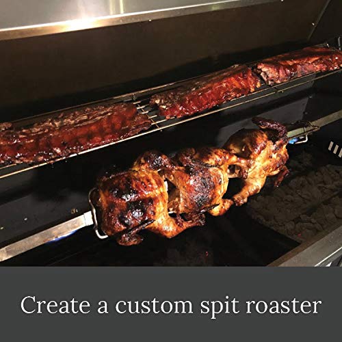 Smoke Daddy Inc. Heavy-Duty Stainless Steel Spit Rotisserie Motor- Up to 125lbs