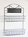 Wall Mounted 2-tier Universal Rack with Chalkboard - Kitchen, Spices, Mail Holder, Crafts Storage Organizer Basket Shelf