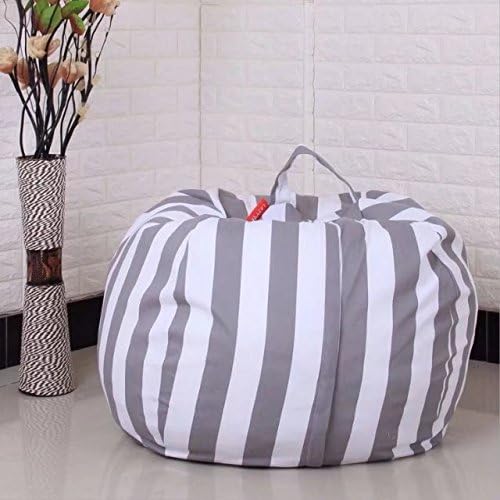 Kid's Stuffed Animal Storage Bean Bag Chair with Extra Long Zipper, Carrying Handle, Large Size, Stuffed Toy Organizer &amp; Perfect Storage Solution