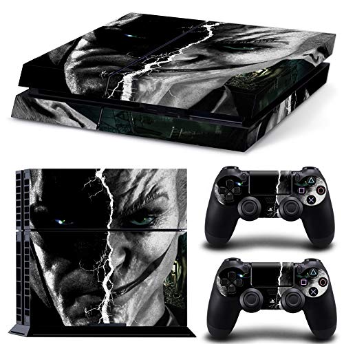 Adventure Games – PS4 ORIGINAL – Batman and Joker – Playstation 4 Vinyl Console Skin Decal Sticker + 2 Controller Skins Set