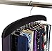SunTrade Wooden Tie Hanger,24 Tie Organizer Rack Hanger Holder Hook (Black, 24 Hooks)