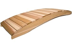 All Things Cedar FB144 Garden Bridge |12-Ft Cedar Wood Bridge for Gardens, Backyards & Streams | Easy to Assemble & Made from Untreated Western Red Cedar |142x35x15