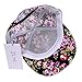 ZLYC Women Fashion Floral Print Adjustable Casual Snapback Baseball Cap Hat (Black)